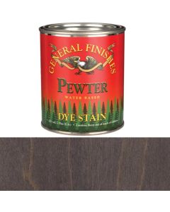 1 Pt General Finishes DPP Pewter Dye Stain Water-Based Wood Stain