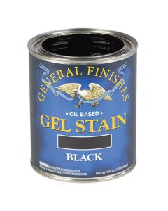 1 Pt General Finishes BLP Black Gel Stain Oil-Based Heavy Bodied Stain