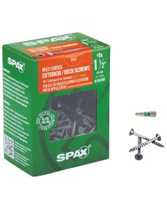 Spax #8 x 1-1/2 In. Flat Head Exterior Multi-Material Construction Screw (1 Lb. Box)
