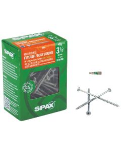 Spax #9 x 3-1/4 In. Flat Head Exterior Multi-Material Construction Screw (1 Lb. Box)