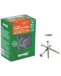 Spax #10 x 2-1/2 In. Flat Head Exterior Multi-Material Construction Screw (1 Lb. Box)