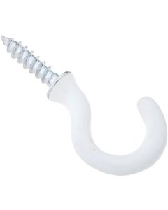 National 3/4 In. White Vinyl Cup Hook (5 Count)