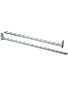 Stanley National 72 In. To 120 In. Adjustable Closet Rod, Bright Steel