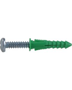 Hillman #12 - #14 - #16 Thread x 1-1/2 In. Green Ribbed Plastic Anchor (20 Ct.)