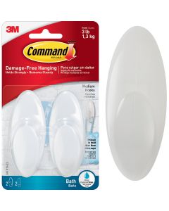 3M Command Medium Bath Hook (2-Pack)