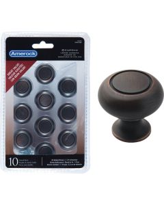 Amerock Everyday Heritage Oil Rubbed Bronze 1-1/4 In. Cabinet Knob (10-Pack)