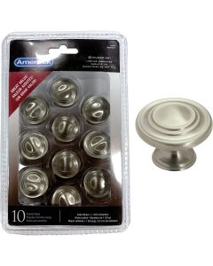 Amerock Inspirations 1.3125 In. Dia. Round Satin Nickel Cabinet Knob (10-Pack)
