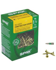 Spax #8 x 1-1/4 In. Flat Head Interior Multi-Material Construction Screw (1 Lb. Box)