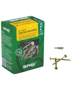 Spax #8 x 2 In. Flat Head Interior Multi-Material Construction Screw (1 Lb. Box)