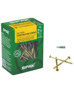 Spax #9 x 2-1/2 In. Flat Head Interior Multi-Material Construction Screw (1 Lb. Box)