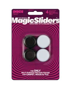 Magic Sliders 1-1/8 In. Round Grip Tip Furniture Glide,(4-Pack)