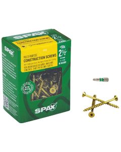 Spax #10 x 2-1/2 In. Flat Head Interior Multi-Material Construction Screw (1 Lb. Box)