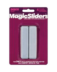 Magic Sliders 1 In. x 4 In. Rectangle Self Adhesive Furniture Glide,(4-Pack)