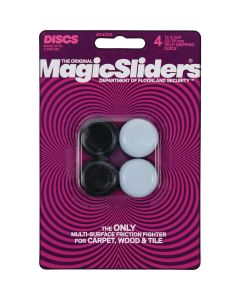 Magic Sliders 7/8 In. Round Grip Tip Furniture Glide,(4-Pack)