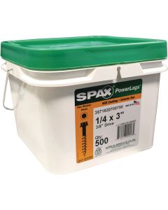 Spax PowerLags 1/4 In. x 3 In. Hex Head Exterior Structure Screw (500 Ct.)