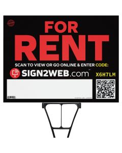 Sign2Web 18 In. x 24 In. Double Sided For Rent Sign