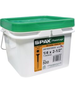 Spax PowerLags 1/4 In. x 2-1/2 In. Washer Head Exterior Structure Screw (500 Ct.)