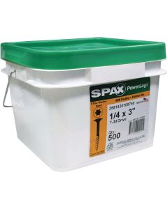 Spax PowerLags 1/4 In. x 3 In. Washer Head Exterior Structure Screw (500 Ct.)