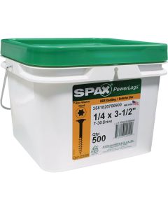 Spax PowerLags 1/4 In. x 3-1/2 In. Washer Head Exterior Structure Screw (500 Ct.)