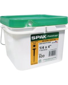 Spax PowerLags 1/4 In. x 4 In. Washer Head Exterior Structure Screw (500 Ct.)