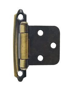 Amerock Antique Brass Self-Closing Face Mount Variable Overlay Hinge (2-Pack)