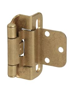 Amerock Burnished Brass 3/8 In. Self-Closing Inset Hinge, (2-Pack)