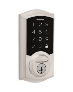 Kwikset SmartCode 270 Traditional Touchpad Electronic Deadbolt With SmartKey, Satin Nickel