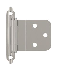 Amerock 3/8 In. Polished Chrome Inset Self Closing Face Mount Cabinet Hinge (2-Pack)