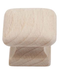 Do it Wood Hardwood Square 1-1/2 In. Cabinet Knob, (2-Pack)