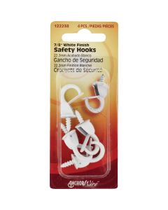 Hillman Anchor Wire 7/8 In. White Spring Safety Hook