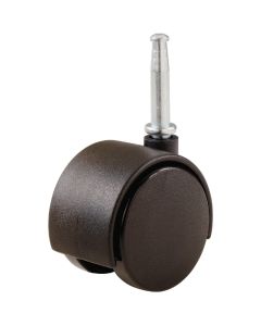 Do it 2 In. Dia. Black Twin Wheel Caster with 1-1/2 In. Stem (2-Pack)