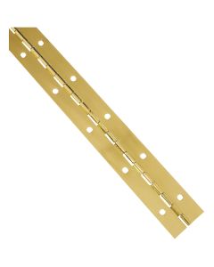 National Steel 1-1/2 In. x 12 In. Bright Brass Continuous Hinge