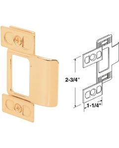 Defender Security Small Brass Adjust-A-Strike Plate