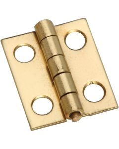 National 3/4 In. x 5/8 In. Narrow Brass Decorative Hinge (4-Pack)