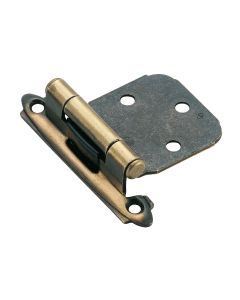 Amerock Antique Brass Self-Closing Variable Overlay Hinge (2-Pack)