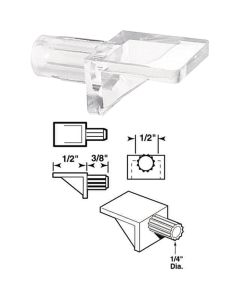 Prime-Line 1/4 In. Dia. x 7/8 In. L. Clear Butyrate Shelf Support 8 Count)