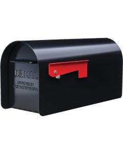 Gibraltar Ironside Black Steel Post Mount Mailbox