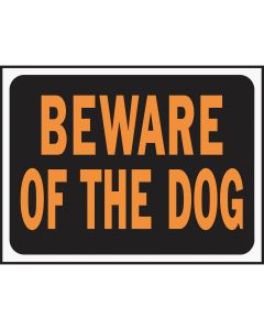 Hy-Ko 9x12 Plastic Sign, Beware Of The Dog