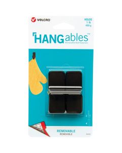 Velcro Brand Hangables 1 Lb. Capacity Black Removable Small Hook (2 Count)