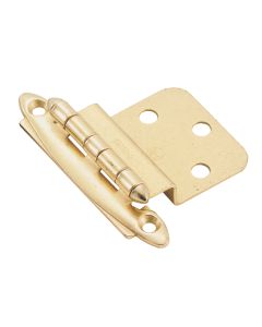 Amerock Polished Brass 3/8 In. Non Self-Closing Inset Hinge, (2-Pack)