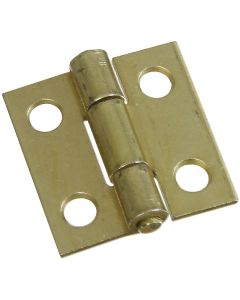 National 1 In. Brass Tight-Pin Narrow Hinge (2 Count)