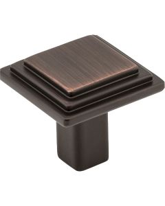 Elements Calloway 1-1/8 In. Length Brushed Oil Rubbed Bronze Square Knob