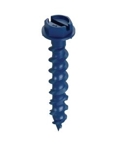 Simpson Strong-Tie Titen Turbo  3/16 in. x 1-1/4 in. Hex-Head Concrete and Masonry Screw, Blue (8-Qty)