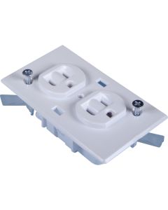 United States Hardware 15A White Conventional Mobile Home 5-15R Duplex Outlet