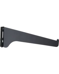 Knape & Vogt 180 Series 10 In. Black Steel Regular-Duty Single-Slot Shelf Bracket