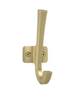 National Hardware 4-5/16 In. Brushed Gold Powell Angled Hook