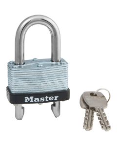 Master Lock 1-3/4 In. W. Warded Keyed Different Padlock with 5/8 In. To 2 In. Adjustable Shackle