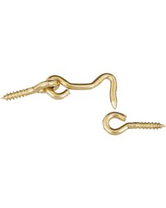 National Solid Brass 1-1/2 In. Hook & Eye Bolt (2 Ct.)