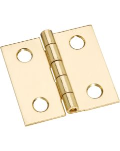 National 1 In. x 1 In. Brass Medium Decorative Hinge (4-Pack)