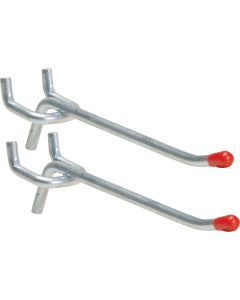 4 In. Medium Duty Safety Tip Straight Pegboard Hook (2-Count)